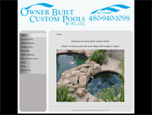 Tablet Screenshot of ownerbuiltcustompools.com